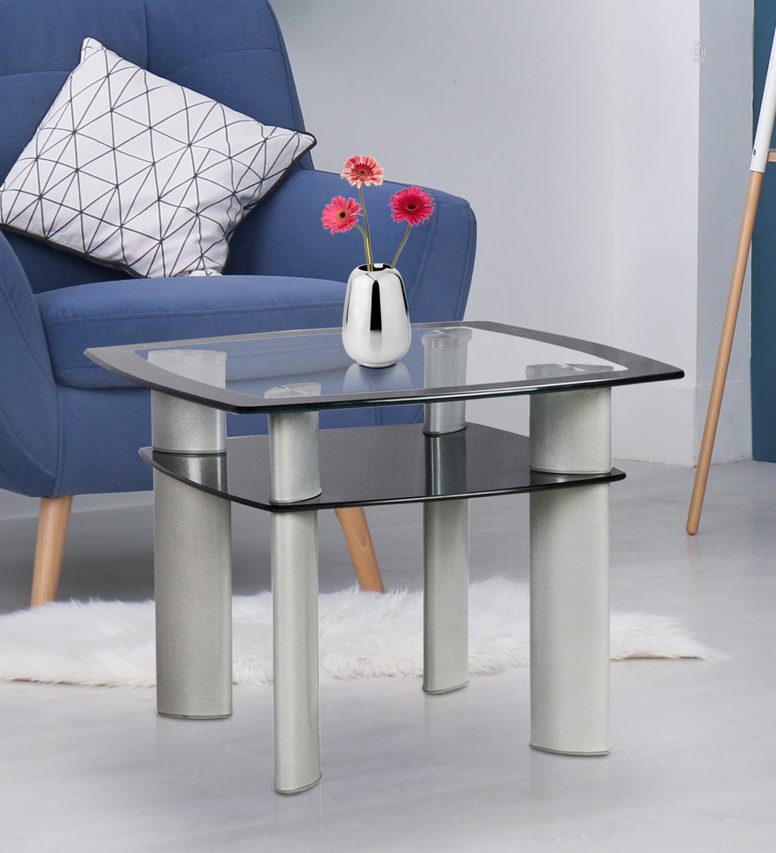 Buy Glaze Coffee Table in Silver Colour by Godrej Interio Online ...