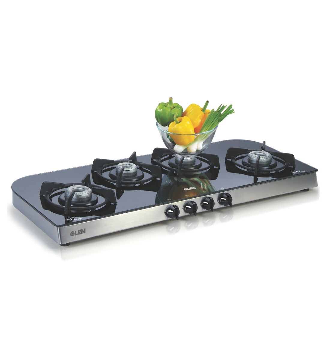 Buy Glen 4 Aluminium Burners Manual Glass Gas Stove (Model No