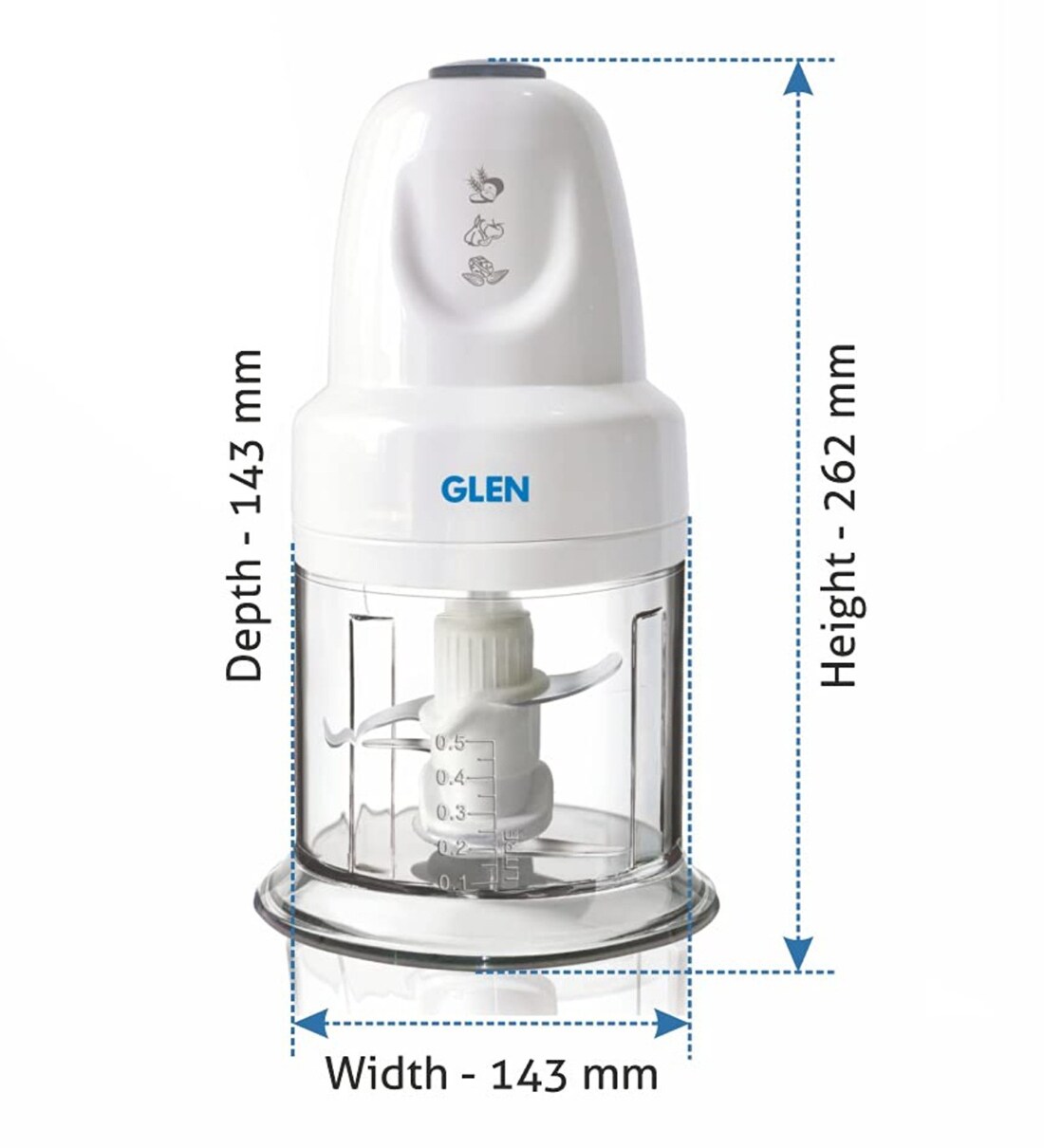 Buy Glen 4043 Turbo Electric Vegetable Chopper (1 chopper 1 Whisker