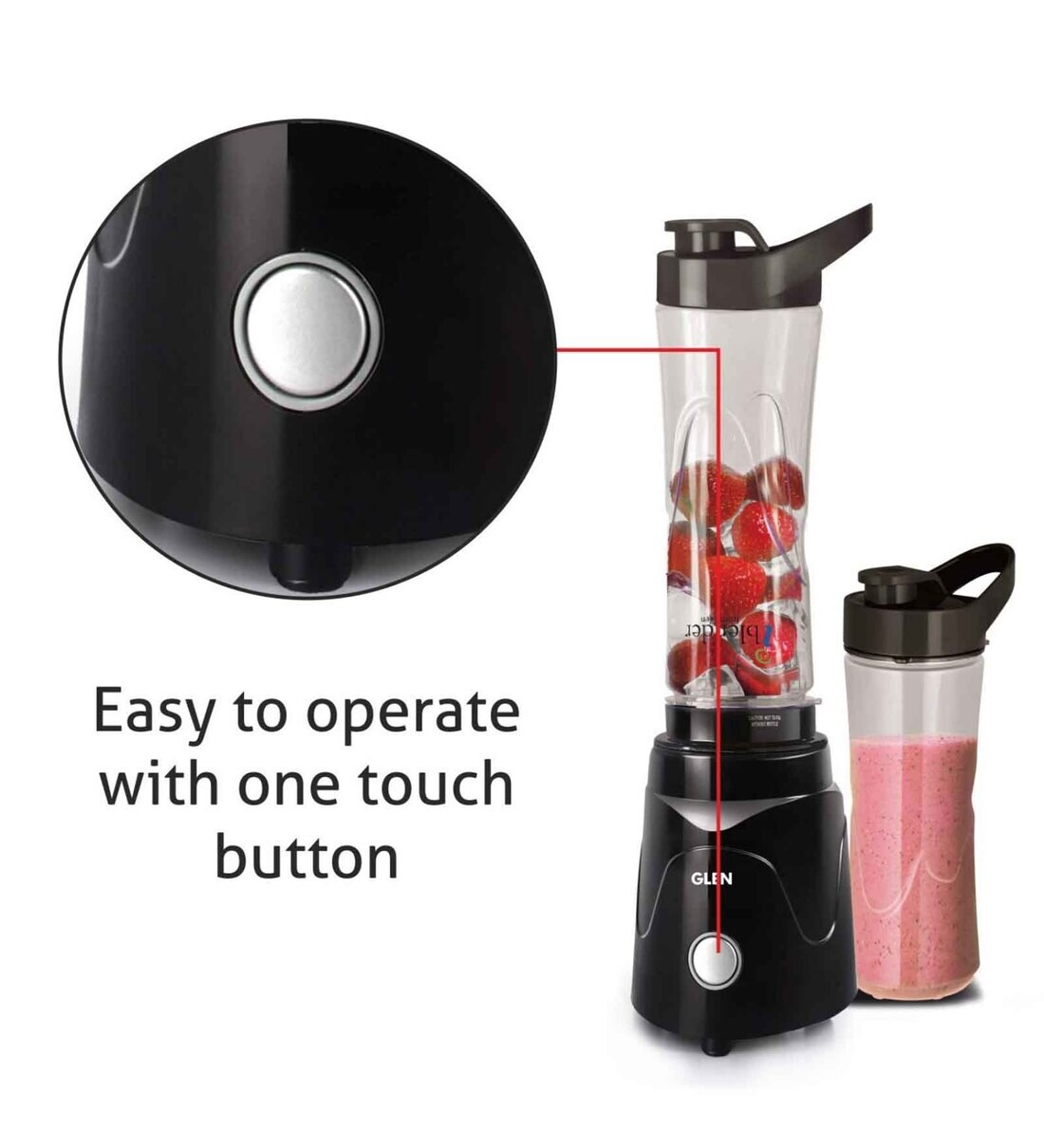 Buy Electric Personal Blender 200W 0.6 Litres BPA free Bottle with carry handle Black (4047 BL
