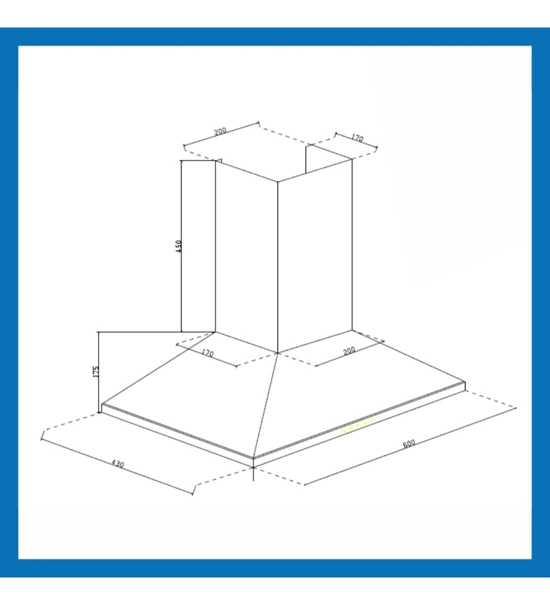 Buy Glen 6049 60cm 1000 Wall Mounted Chimney Online WallMounted