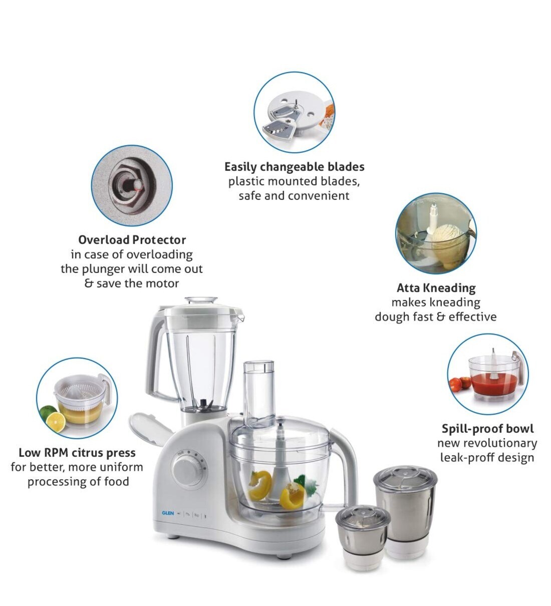 Buy Glen GL 4052 LX 700 W Food Processor Online Food Processors