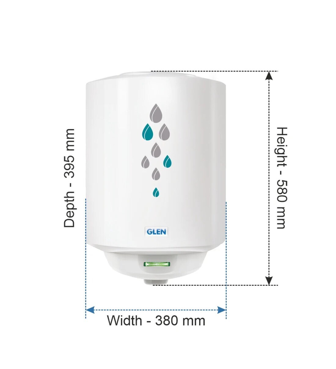 Buy Glen Water Heater 25 Ltr, Metal body (2000W) In White Color at 30% OFF  by Glen | Pepperfry