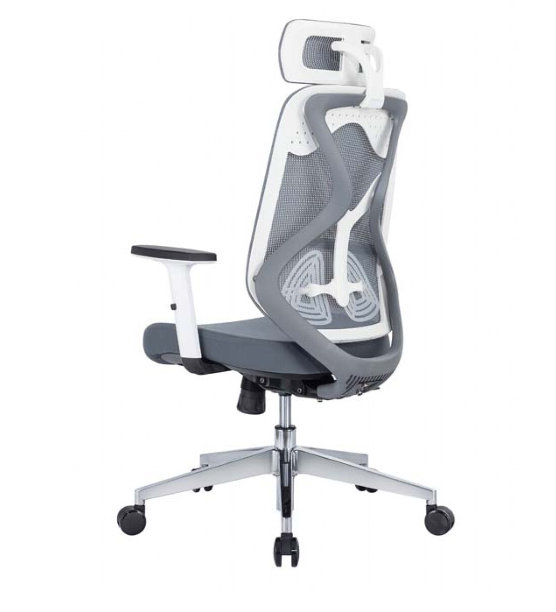 Buy Glider Breathable Mesh Ergonomic Chair in Grey Colour with Headrest