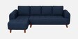 Gladiator Boucle Fabric LHS 6 Seater Sectional Sofa In Ink Blue Colour