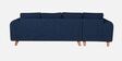 Gladiator Boucle Fabric LHS 6 Seater Sectional Sofa In Ink Blue Colour
