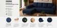 Gladiator Boucle Fabric LHS 6 Seater Sectional Sofa In Ink Blue Colour