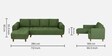 Gladiator Boucle Fabric LHS 6 Seater Sectional Sofa In Sage Brush Colour