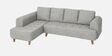Gladiator Boucle Fabric LHS 6 Seater Sectional Sofa In Silver fluff Colour
