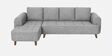 Gladiator Boucle Fabric LHS 6 Seater Sectional Sofa In Silver fluff Colour