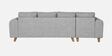 Gladiator Boucle Fabric LHS 6 Seater Sectional Sofa In Silver fluff Colour