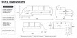 Gladiator Boucle Fabric LHS 6 Seater Sectional Sofa In Silver fluff Colour
