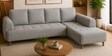 Gladiator Boucle Fabric LHS 6 Seater Sectional Sofa In Silver fluff Colour