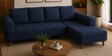 Gladiator Boucle Fabric RHS 6 Seater Sectional Sofa In Ink Blue Colour