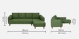 Gladiator Boucle Fabric RHS 6 Seater Sectional Sofa In Sage Brush Colour