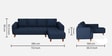 Gladiator Fabric LHS 6 Seater Sectional Sofa In Ink Blue Colour
