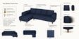 Gladiator Fabric LHS 6 Seater Sectional Sofa In Ink Blue Colour