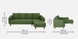 Gladiator Fabric LHS 6 Seater Sectional Sofa In Sage Brush Colour