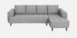 Gladiator Fabric LHS 6 Seater Sectional Sofa In Silver fluff Colour
