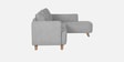 Gladiator Fabric LHS 6 Seater Sectional Sofa In Silver fluff Colour