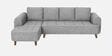 Gladiator Fabric LHS 6 Seater Sectional Sofa In Silver fluff Colour