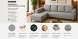 Gladiator Fabric LHS 6 Seater Sectional Sofa In Silver fluff Colour