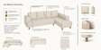Gladiator Fabric RHS 6 Seater Sectional Sofa In Oat Cream Colour Gladiator Fabric RHS 6 Seater Sectional Sofa In Oat Cream Colour