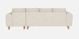 Gladiator Fabric RHS 6 Seater Sectional Sofa In Oat Cream Colour