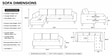 Gladiator Fabric RHS 6 Seater Sectional Sofa In Oat Cream Colour