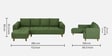 Gladiator Fabric RHS 6 Seater Sectional Sofa In Sage Brush Colour