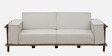 Glarus Sheesham Wood 3 Seater Sofa In Beige Colour