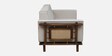 Glarus Sheesham Wood 3 Seater Sofa In Beige Colour