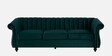 Gleaming Fabric 3 Seater Sofa in Greenish Blue Colour