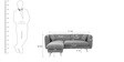 Gloria 3 Seater Sofa in Grey Colour
