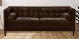 Gloria Velvet 3 Seater Sofa in Brown Finish Gloria Velvet 3 Seater Sofa in Brown Finish