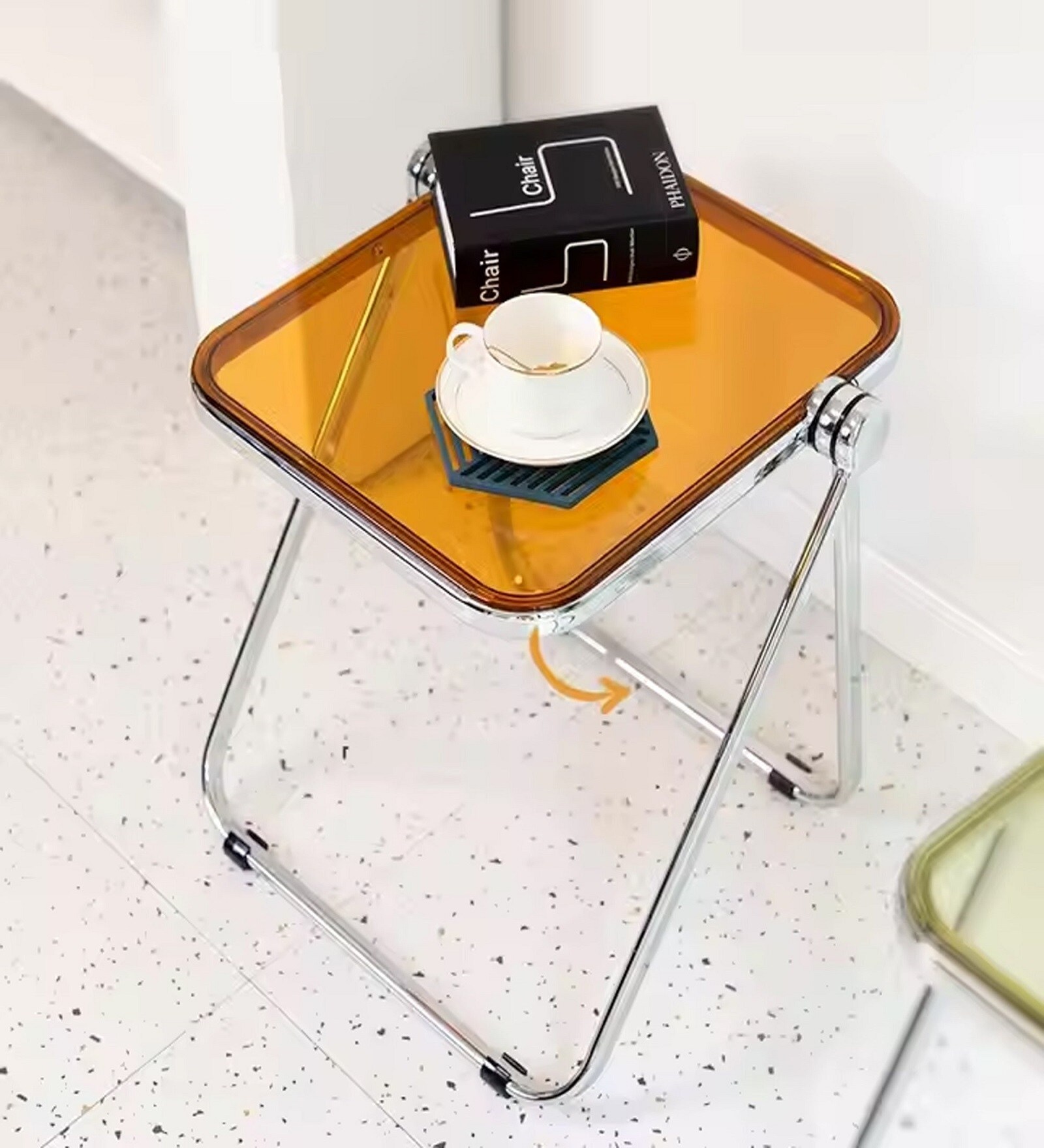 GlacierTray Brown Colour  Side Table