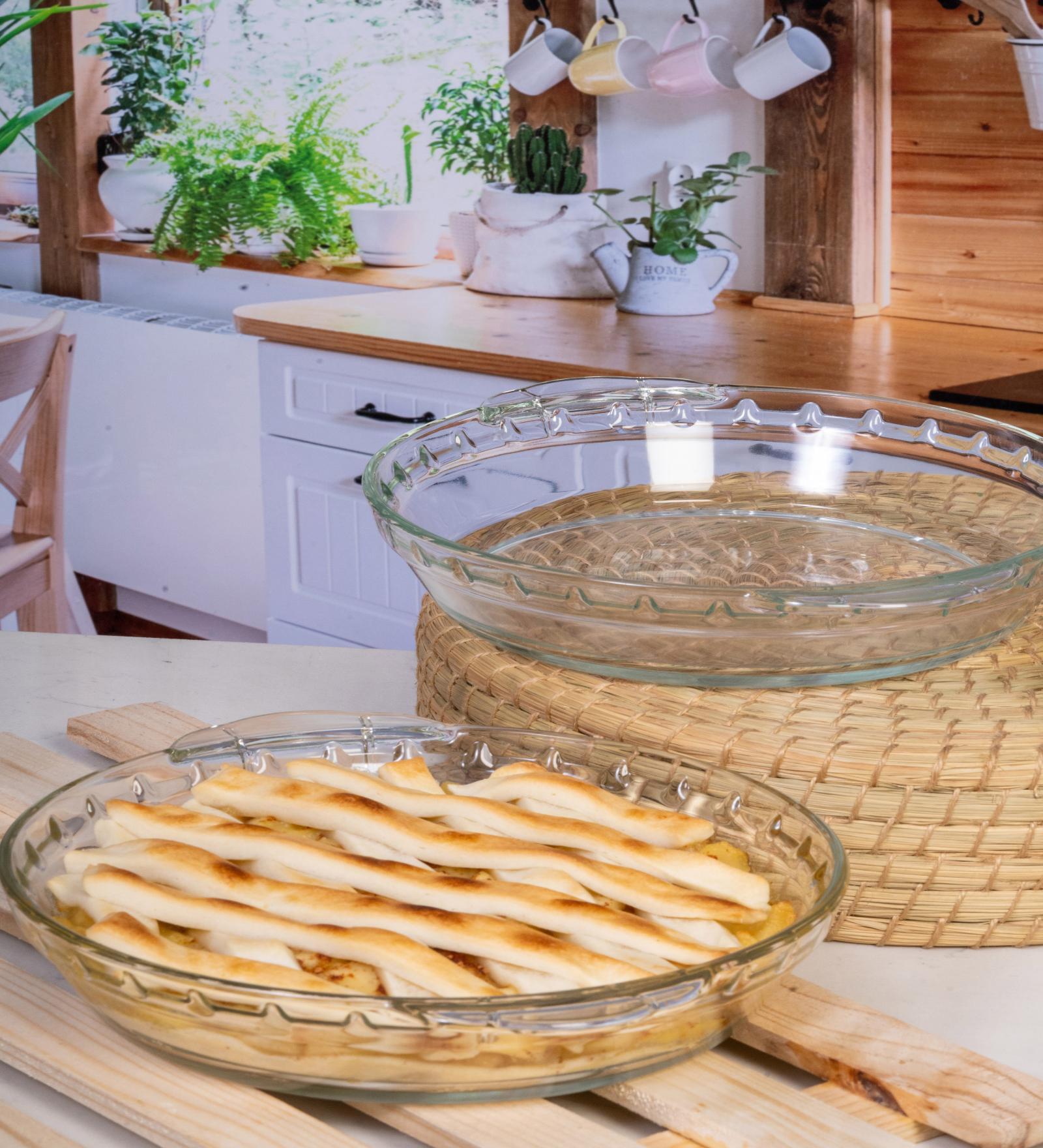 Glass Baking Round Dish (Set of 2pcs )