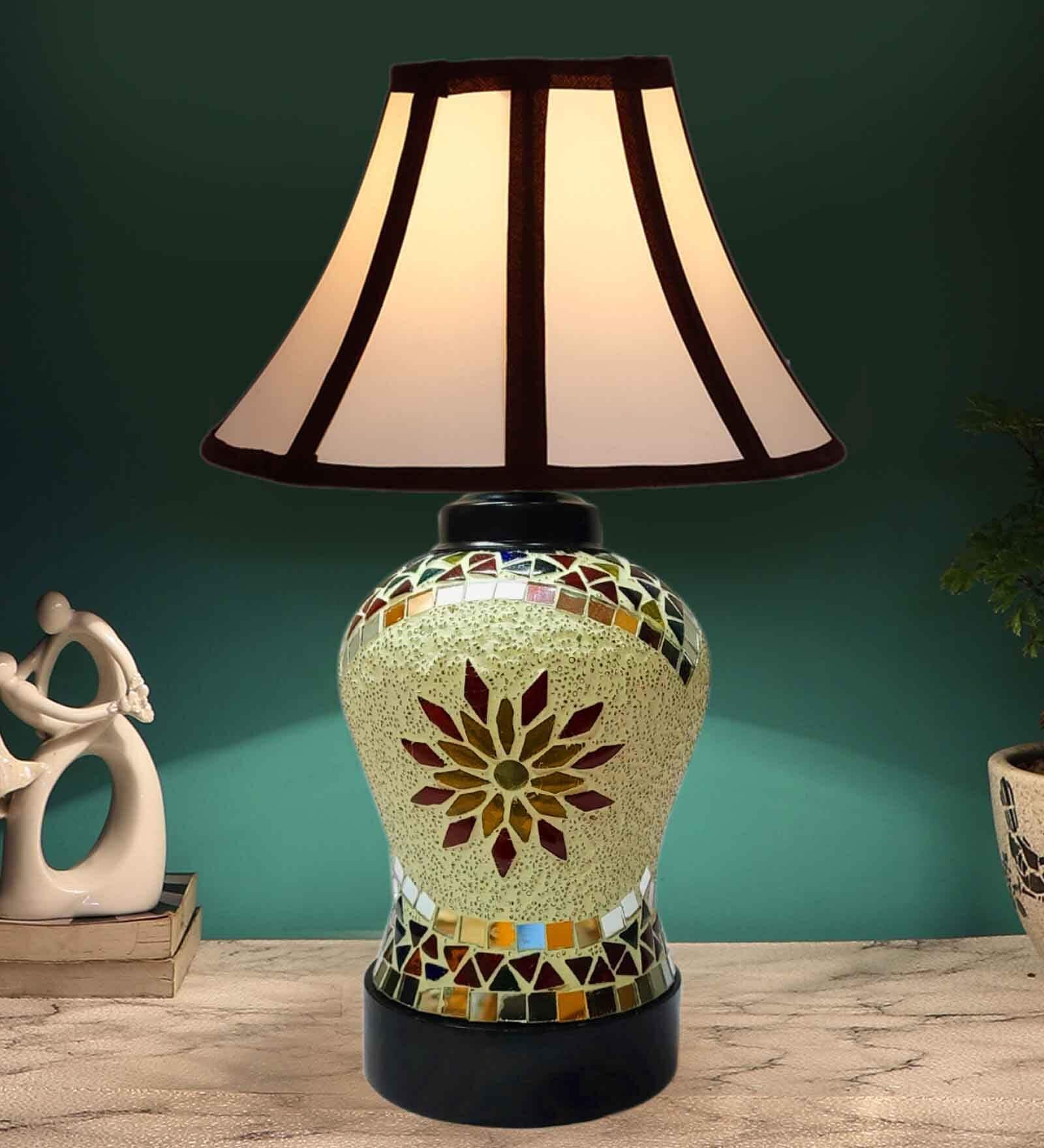 Glass Multicolor Table Lamp