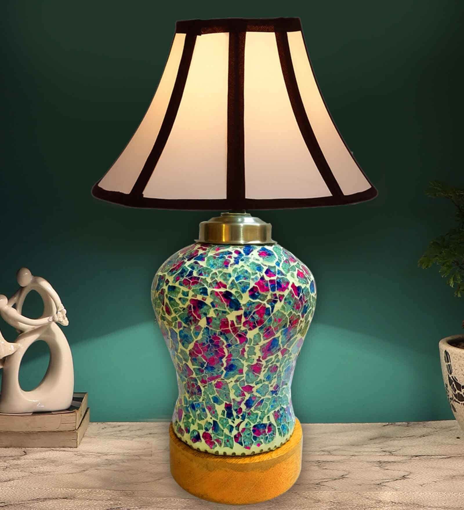 Glass Multicolor Table Lamp