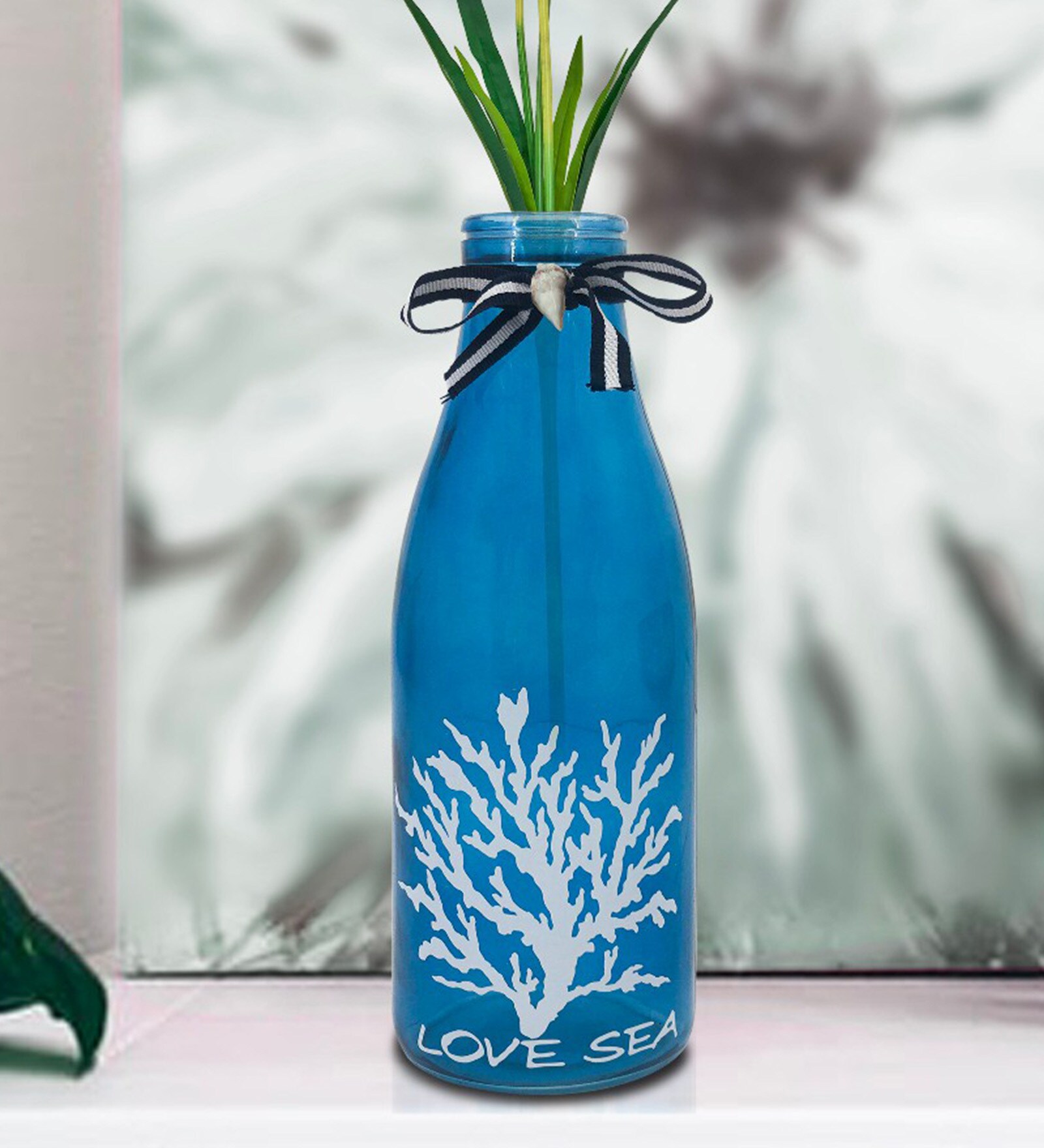 Glass Semi-Transparent Glass Vase Set Of 2