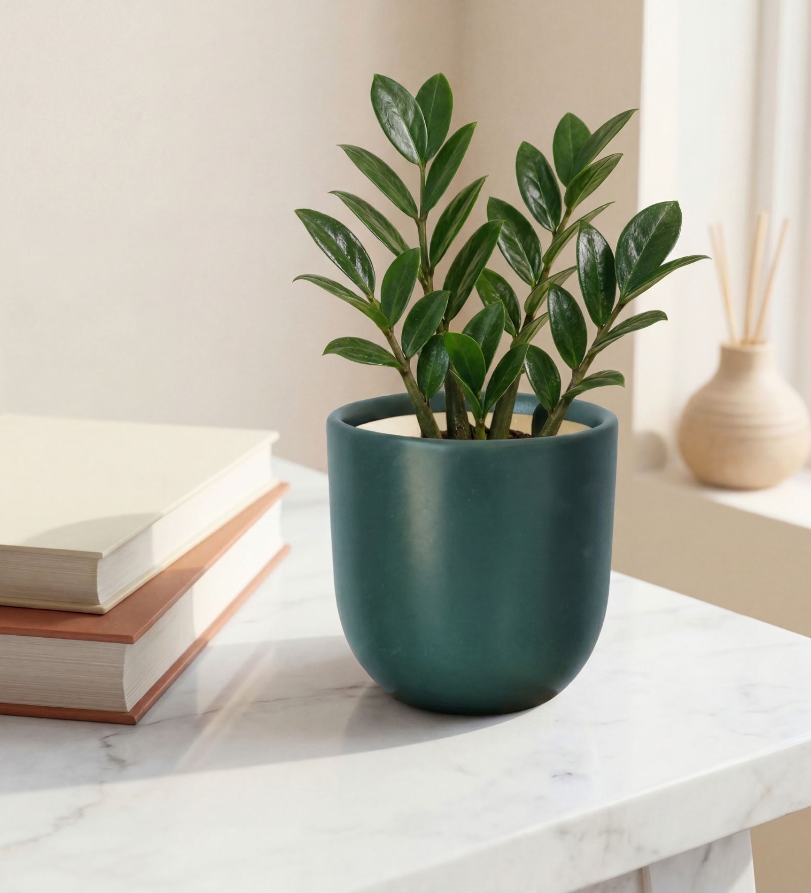 Dark Green Ceramic Glaze Planter