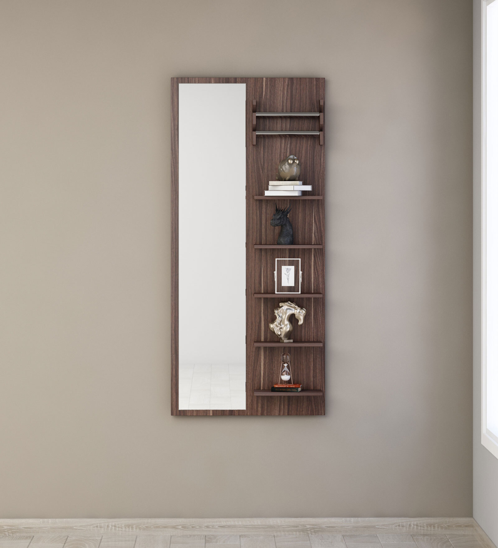 Glaze Wood Dressing table in Cairo Walnut Finish