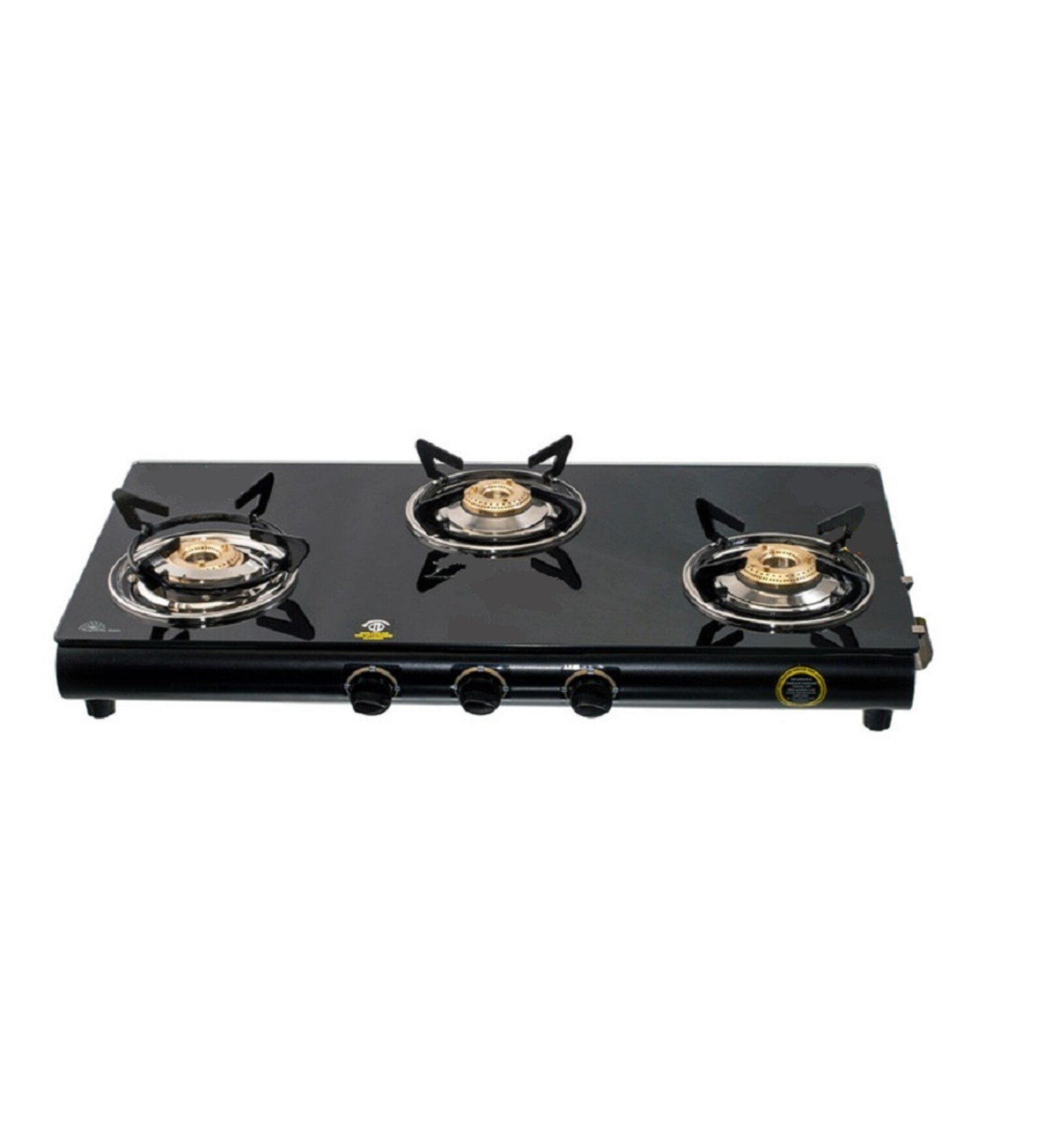 Buy Glee 3 Burner Curve Toughen Black Glass Gas Stove Online Gas