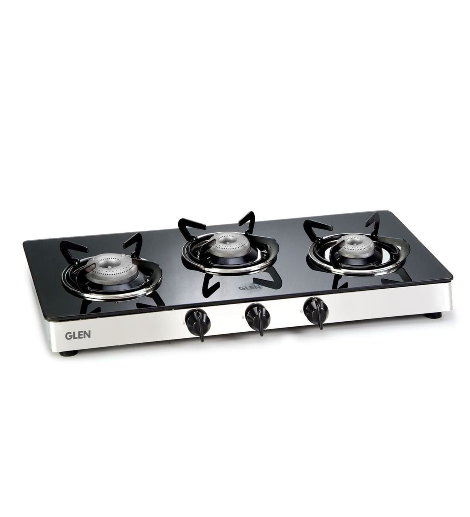 Glen 1033 GT AL 3 Burner Gas Stove with Glass Top