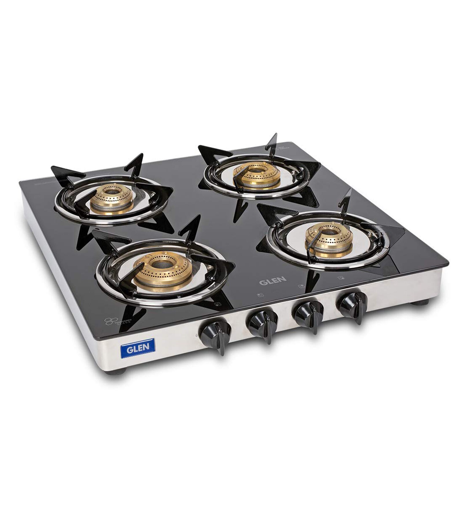 Buy Glen 1040 SS GT 4 Burner ISI LPG Gas Stove Junior Brass Burner at