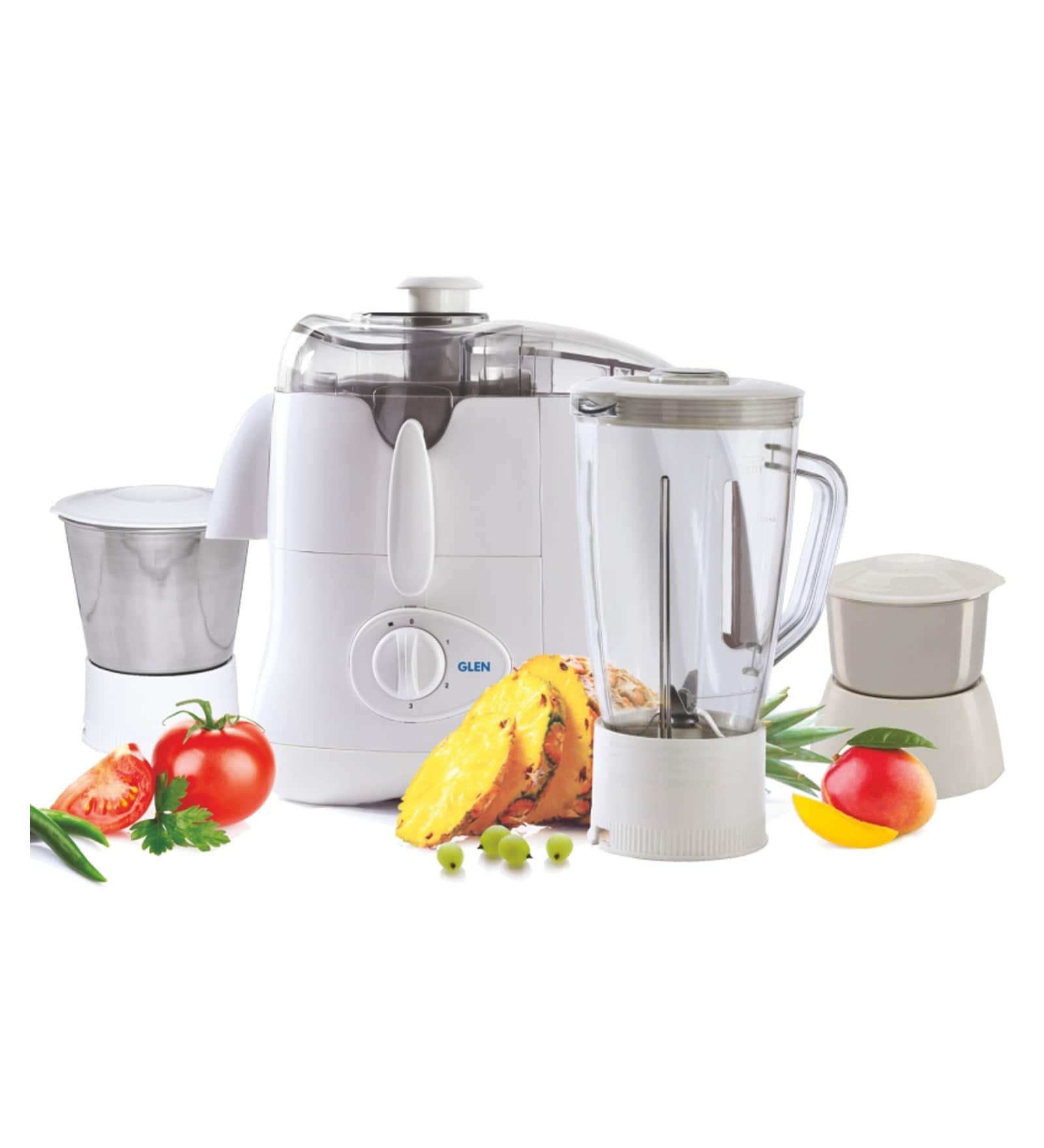 Buy Glen 3 Jars 500W Juicer Mixer Grinder (Model No 4015) Online