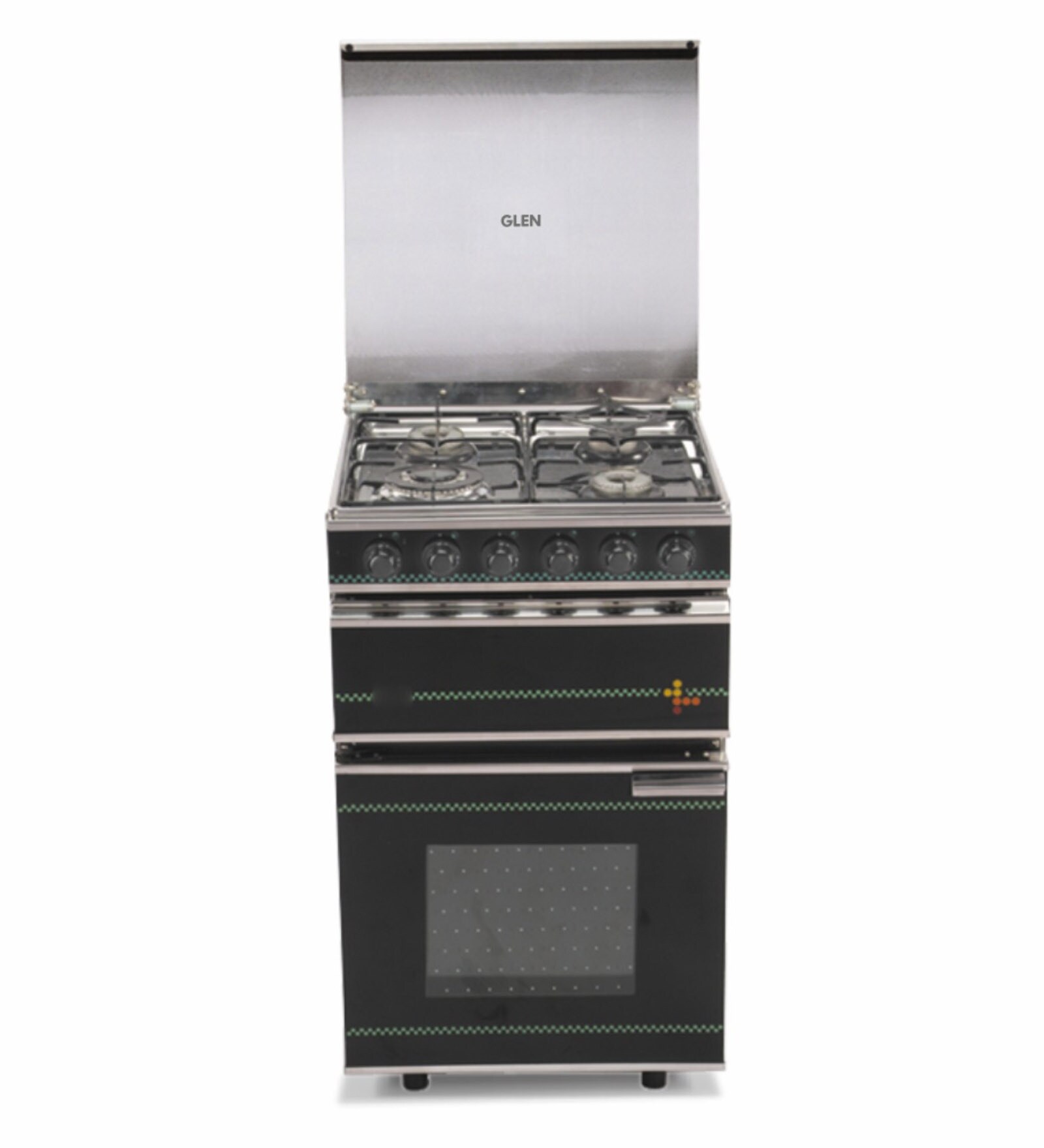 Glen LPG Cooking Gas Range 2011 SSTR with 1 Triple Ring Burner & 3 Aluminium Alloy Burner