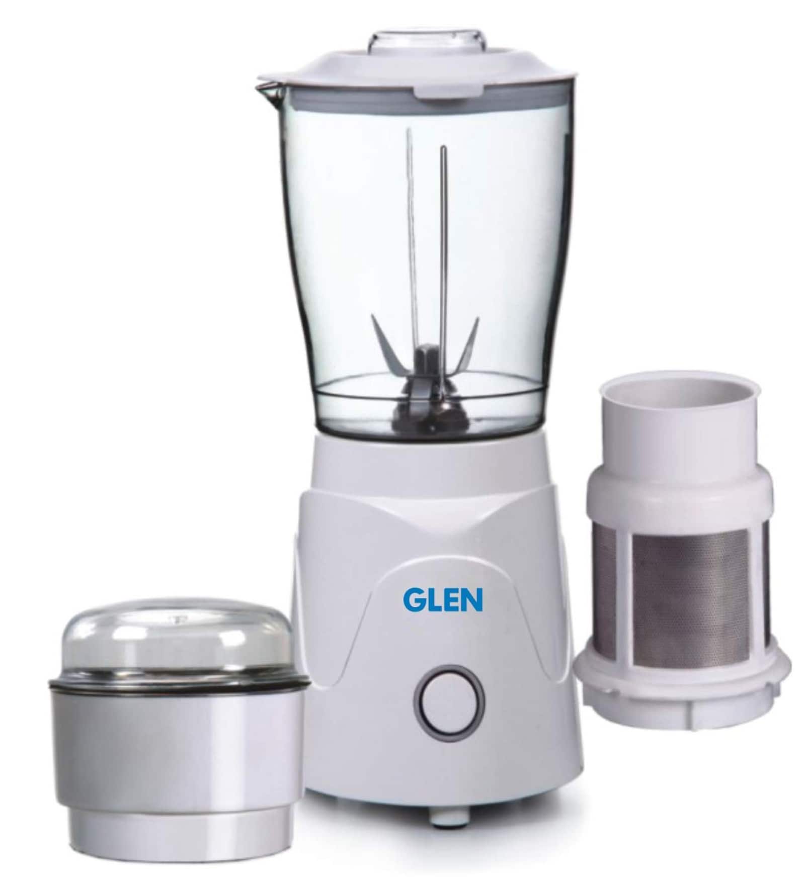 Glen SA4045BG Mini Blender & Grinder 350 W Mixer Grinder (2 Jars, White)