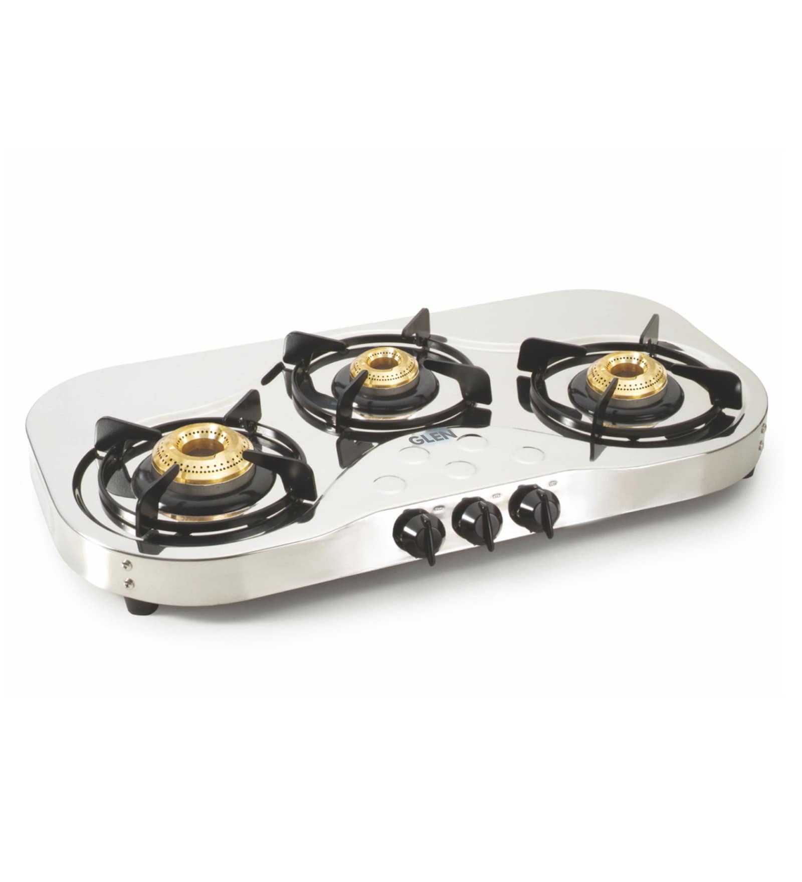 Buy Glen 3 Brass Burners Manual Stainless steel Gas Stove (Model No