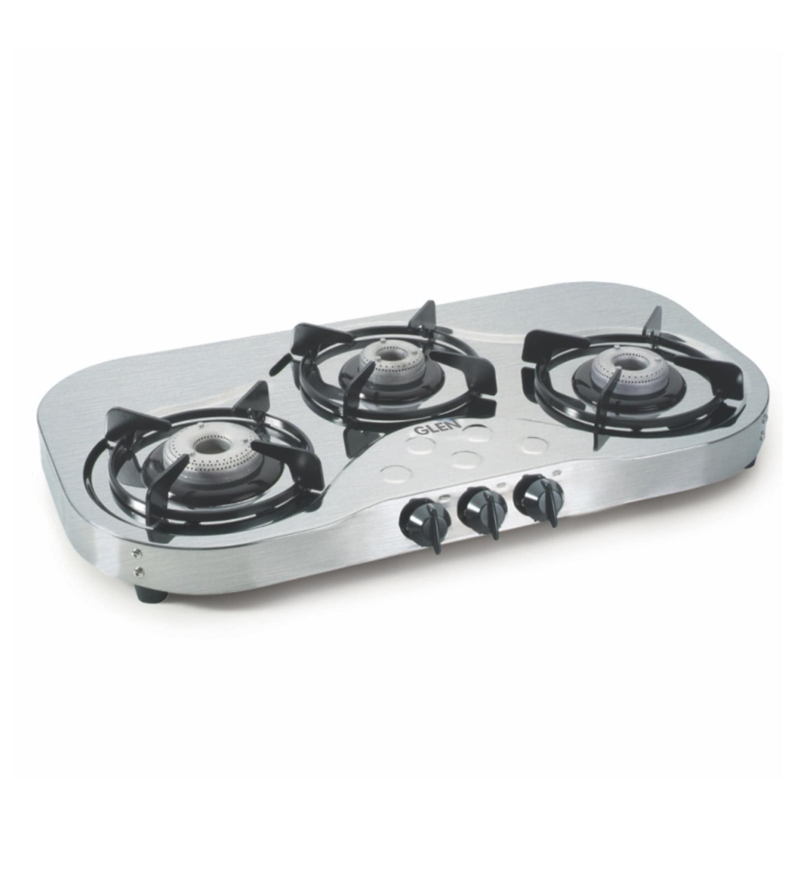 Buy Glen 3 Aluminium Burners Manual Stainless steel Gas Stove (Model No ...